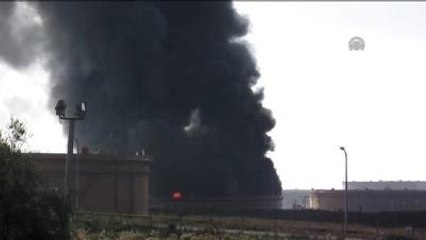 Ceyhan'da Botaş'ın Boş Petrol Tankında Yangın (3)