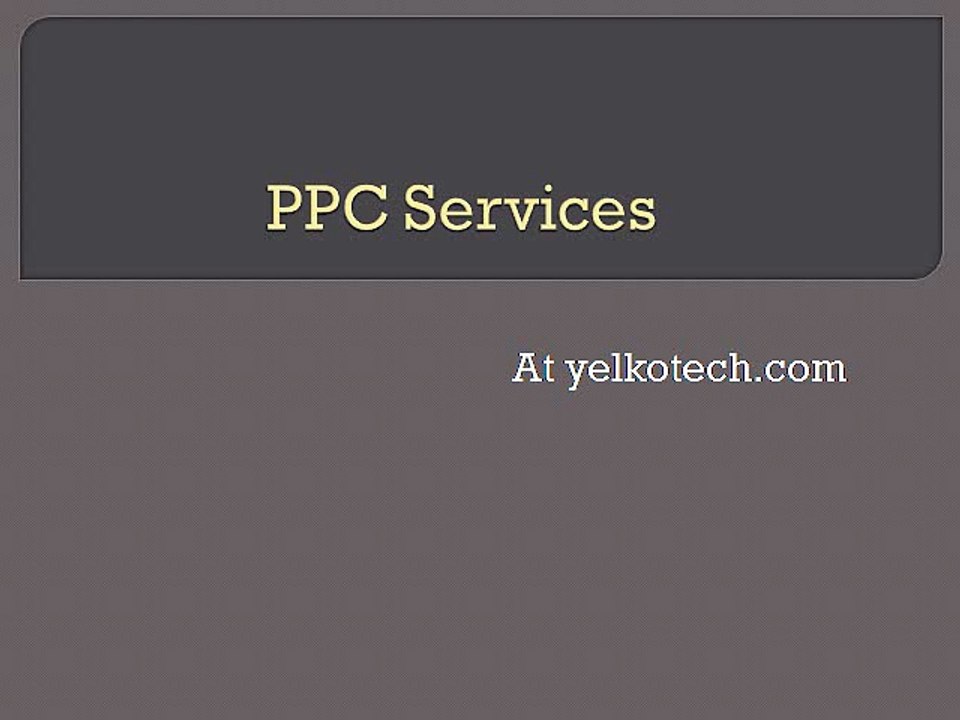 Pay Per Click Services