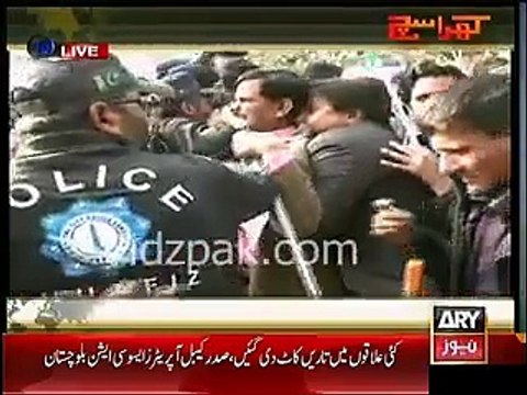Classic Chitrol of Nawaz Sharif by Mubashir Lucman for baton charging Disabled people