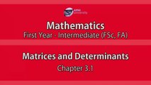 Matrices and Determinants - CH3.1 (Part 3)