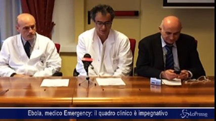 Ebola, medico Emergency: il quadro clinico è impegnativo