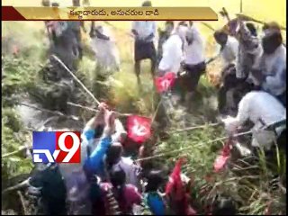 Violent clashes between villagers over land in Guntur