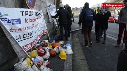 Quimper. Manifestation unitaire de 150 patrons