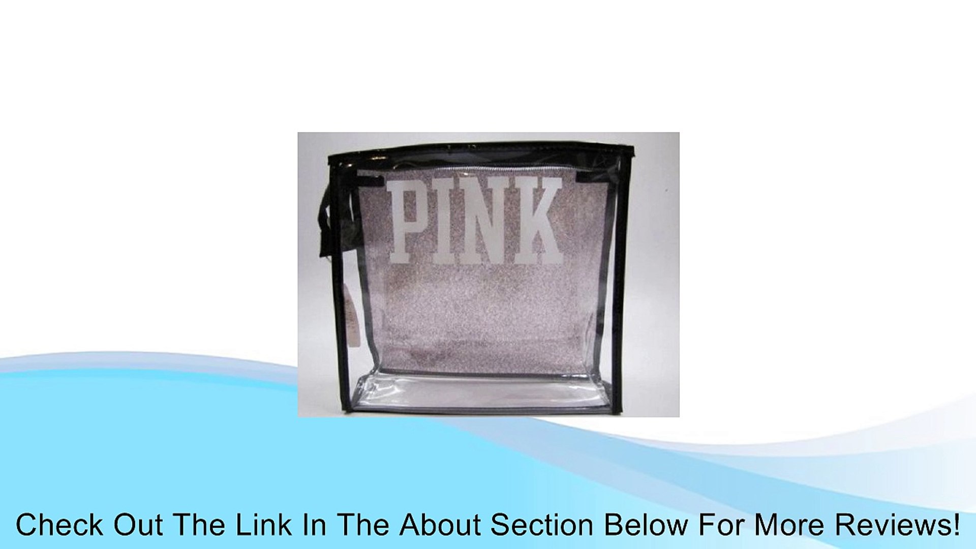 Victoria's Secret PINK Cosmetic Travel Bag Clear Black Zippered Review