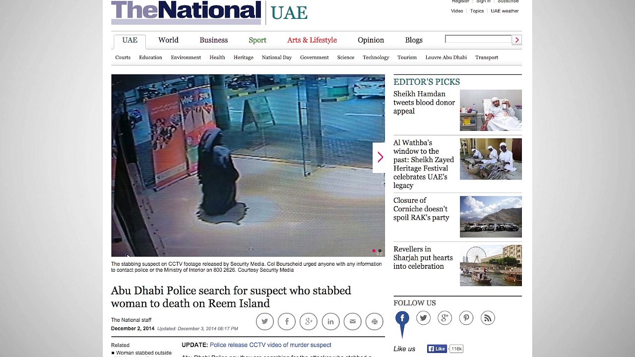 American Teacher Fatally Stabbed In Abu Dhabi