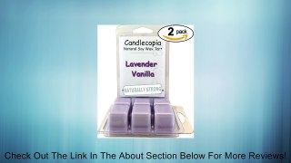 Lavender Vanilla 6.4 oz Scented Wax Melts - A well-balanced blend of herbal lavender and calming vanilla - 2-Pack of naturally strong scented soy wax cubes throw 50+ hours of fragrance when melted in Scentsy�, Yankee Candle� or standard electric tart warm