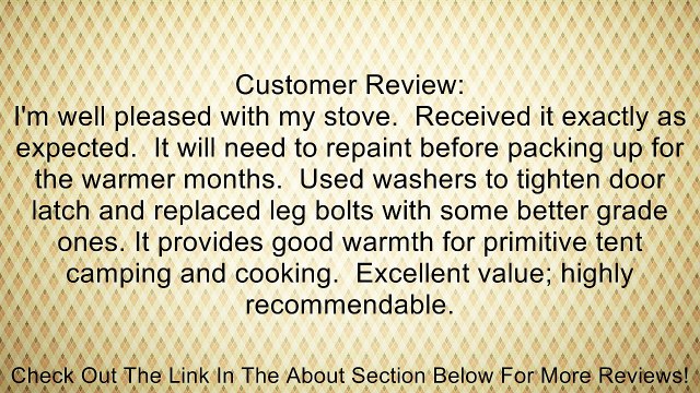 Best Choice Products� Portable Military Camping Steel Wood Stove Tent Heater for Fishing Camp Cooking Review