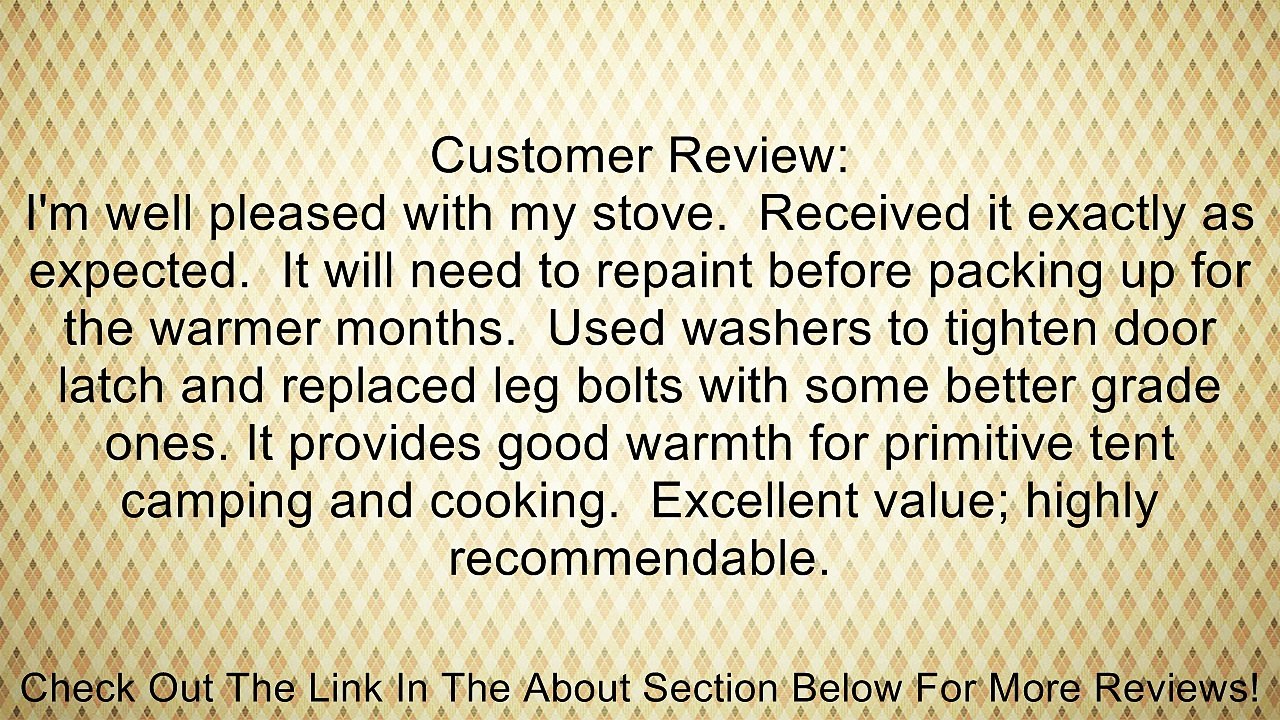 Best Choice Products� Portable Military Camping Steel Wood Stove Tent Heater for Fishing Camp Cooking Review