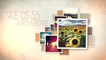 SLIDESHOW VIDEO DISPLAY - AE Template With Retro Styled Photo Frames