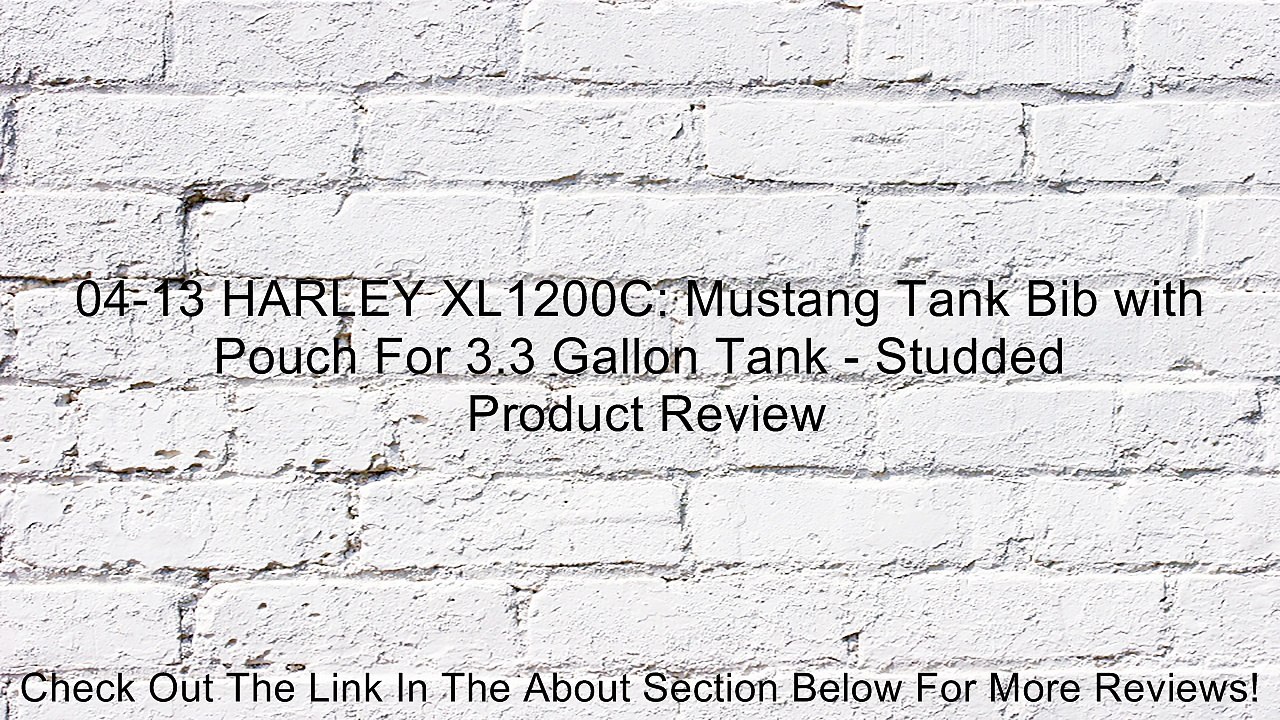 04-13 HARLEY XL1200C: Mustang Tank Bib with Pouch For 3.3 Gallon Tank - Studded Review
