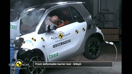 Revivez le spectaculaire crash-test de la nouvelle Smart ForTwo