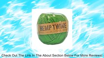 Green Hemp Twine - 20 LB. Test - 1mm - 430 Feet - 100g - 100% Hemp Fibers Review