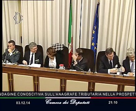 Roma - Anagrafe Tributaria- Audizione esperti (03.12.14)