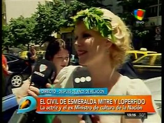 Look de Esmeralda Mitre en su boda
