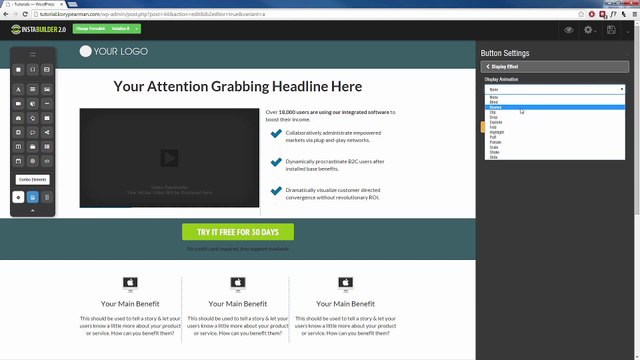 InstaBuilder 2.0 Review (Part 11) - How To Add Animation To Your Text, Boxes, Buttons