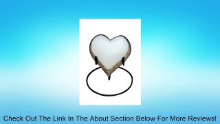 Grecian Brass Heart Keepsake Urn Color: White Review