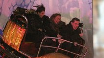 Lindsay Lohan Rides a Rollercoaster