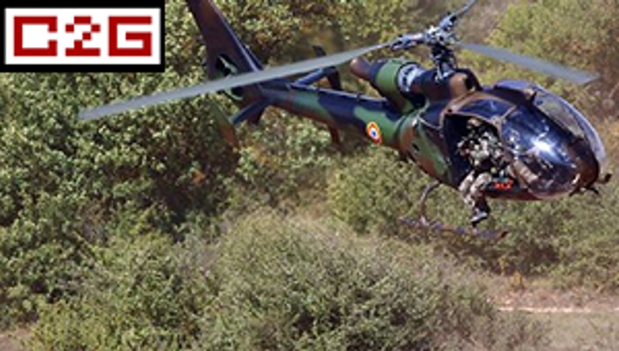 Un hélico de combat traque un drone civil !