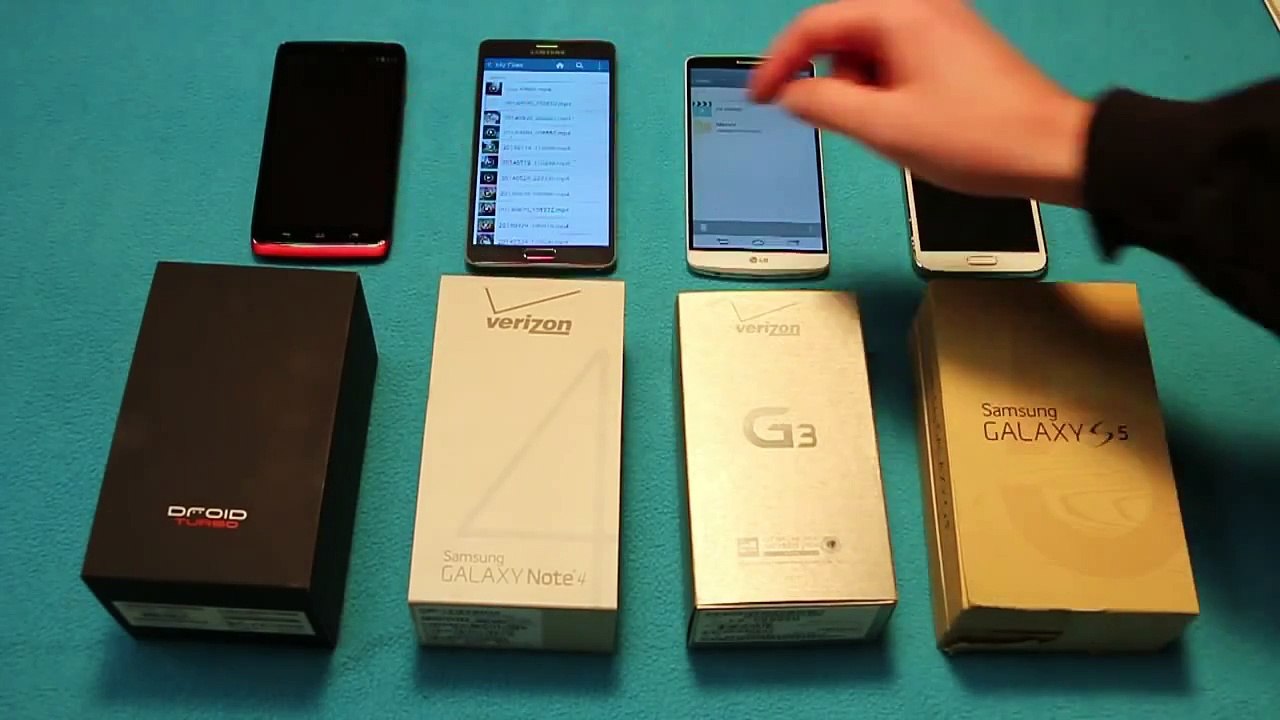 Droid Turbo, Note 4, LG G3, Galaxy S5 battery and benchmark comparison -