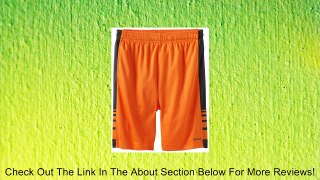 Reebok Big Boys' RBK Mesh Short with Contrast Side, Vibrant Orange, Small Review