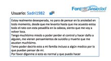 Ansiedad y pensamientos de muerte y suicidio