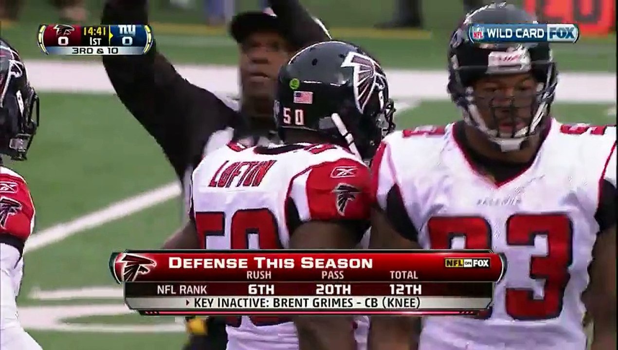 NFL 2011-12 W18 NFC Wild Card Game - New York Giants vs Atlanta Falcons 2012-01-08