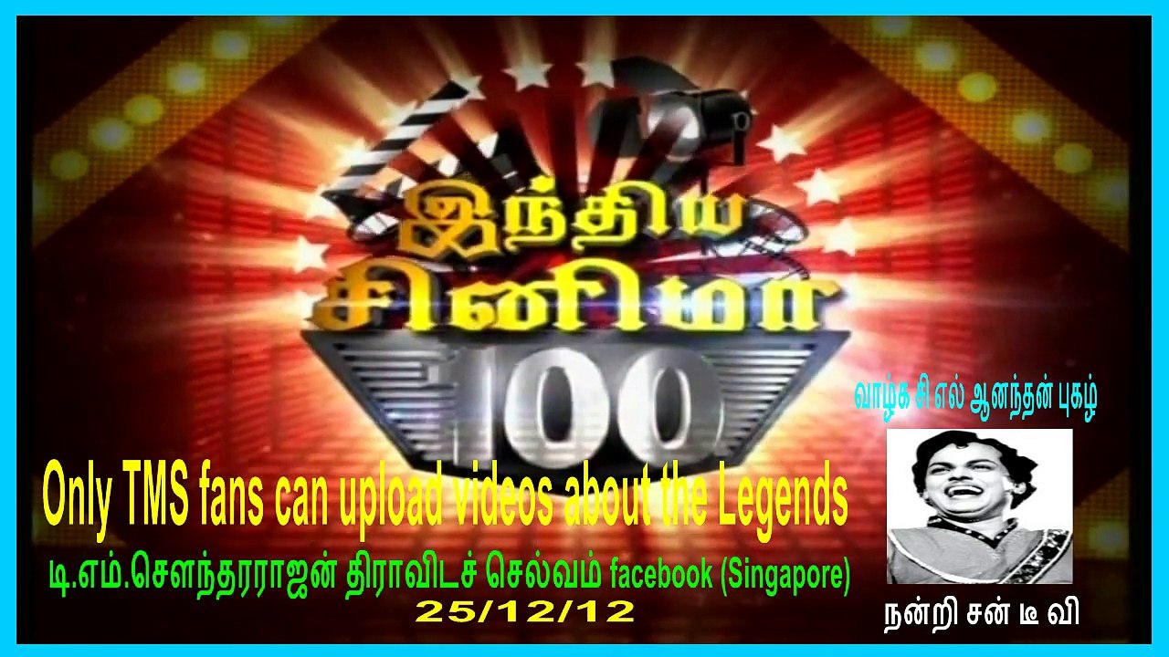 C.L.Aanandan is a legend. 251212 ( Only TMS fans can upload videos about the Legends)