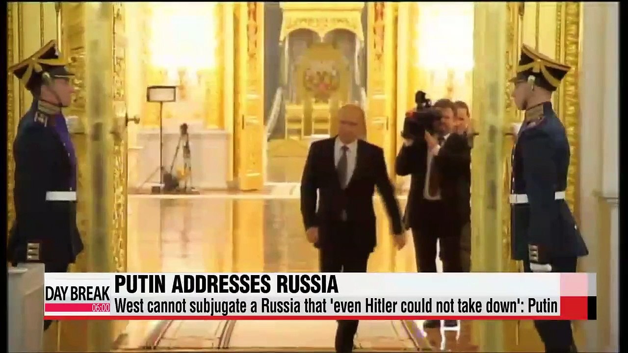 Putin addresses a Russia that 'even Hitler could not take down'