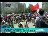Chile: teachers protest in Santiago