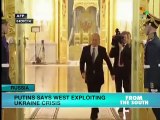 Putin accuses West of exploiting Ukraine crisis