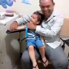 Funny baby breastfeed