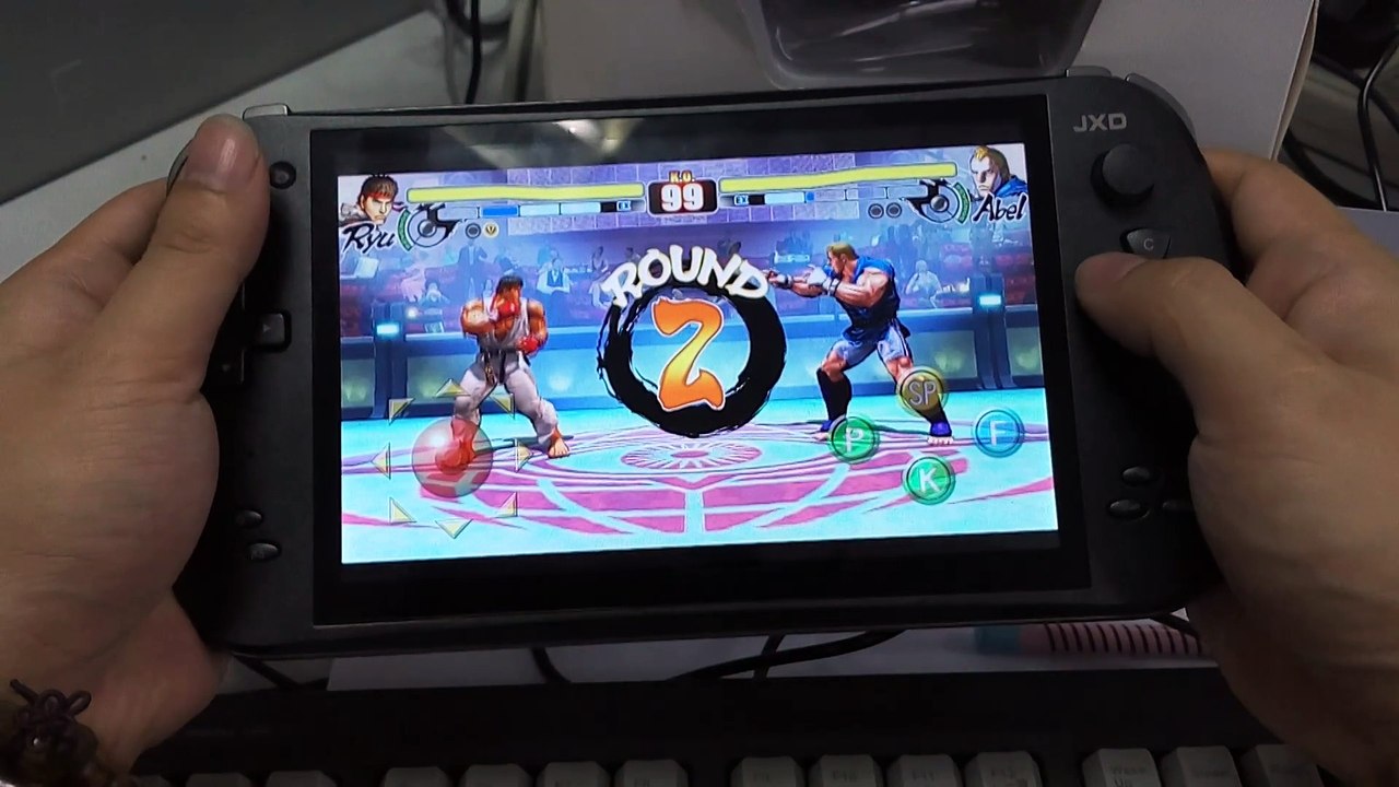 【02】Street Fighter 4 Ryu VS Abel Walkthrough Review game Video  on JXD S7800B Game Console handheld.mp4
