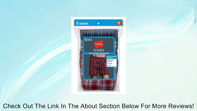 Hanes Men's 5-Pack Classics Tartan Boxer - Colors May Vary Review