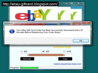 Free eBay Gift Card Generator worked New Update 2014 Free Download 100% Working!