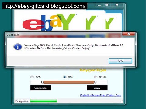 Free eBay Gift Card Generator worked New Update 2014 Free Download 100% Working!