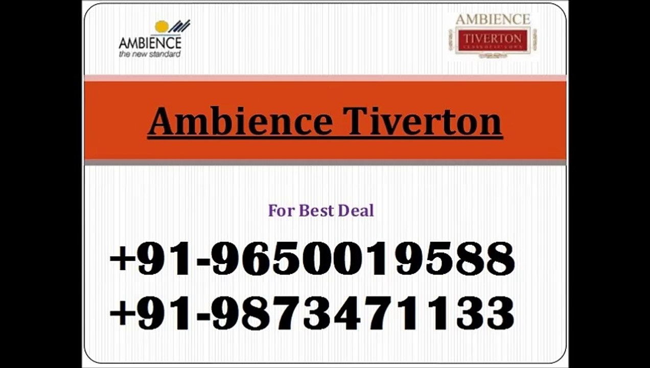 Bhk-3,4  Ŧlat 9650019588 Ambience Tiverton In Noida Sector-50
