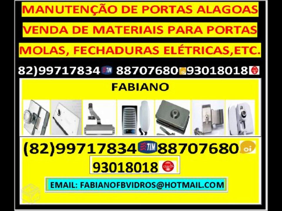 MATERIAIS PARA PORTAS DE VIDRO EM MACEIÓ, ARAPIRACA, ALAGOAS