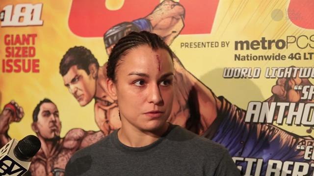 Raquel Pennington talks through her bulldog choke finish at UFC 181