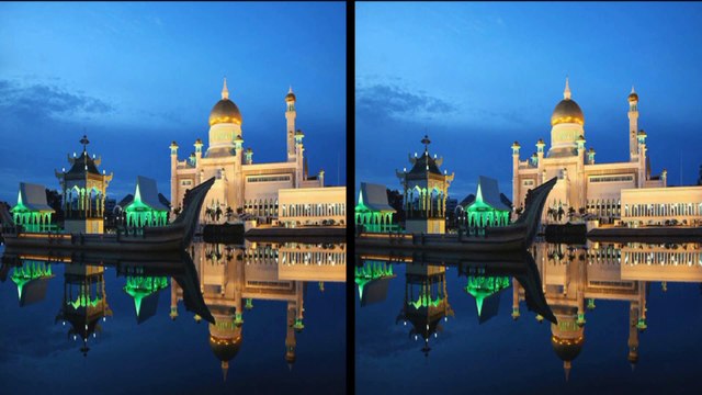 Asian landmarks and attractions in 3D