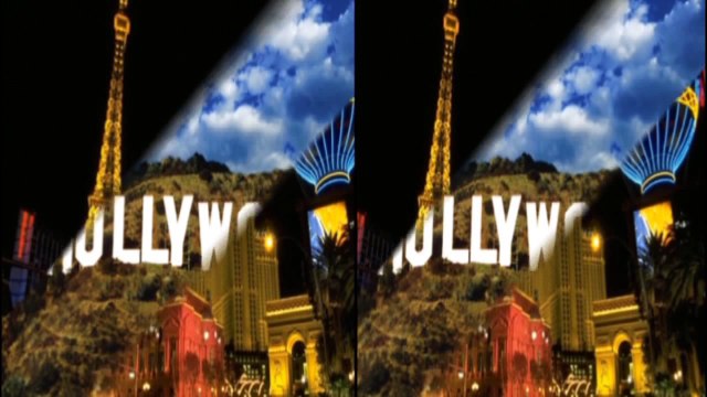 American Landmarks and attractions in 3D (Crossed-Eyes)