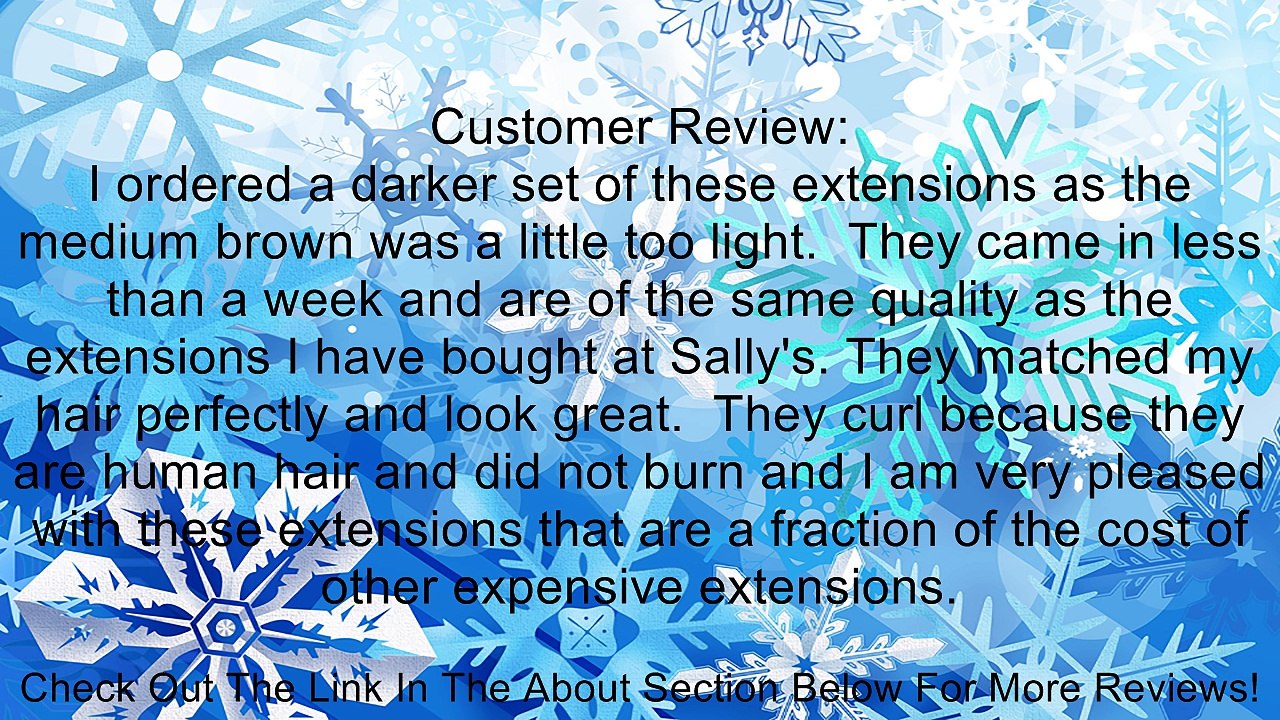 15" Clip in Synthetic Hair Extensions 2# Dark Brown 7pcs 70g Review