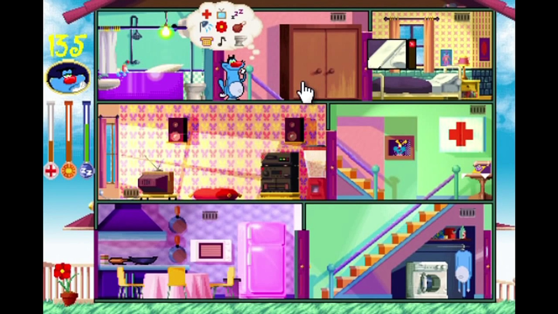 oggy oggy and the cockroaches game