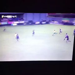 Gol sonrası yıkılan tribün