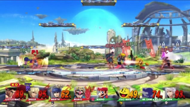 Mario VS Little Mac In A Super Smash Bros. For Wii U Match / Battle / Fight