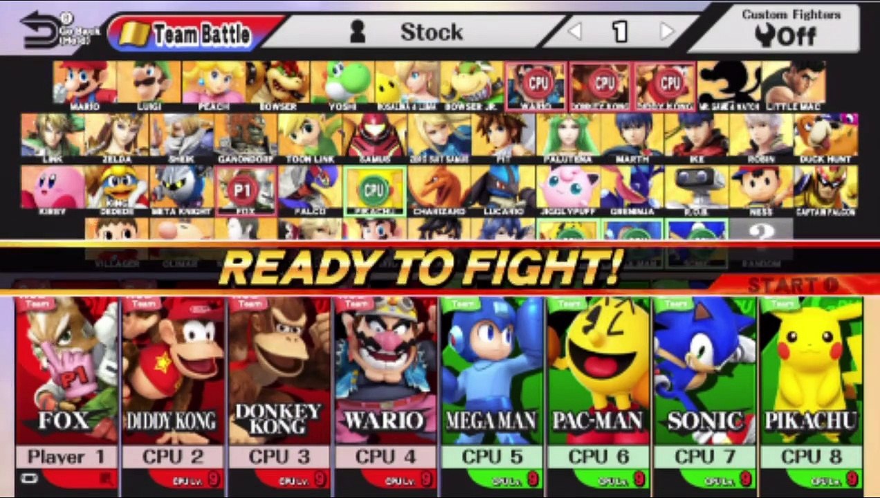 Kirby VS Sonic The HedgeHog In A Super Smash Bros. For Wii U Match / Battle / Fight