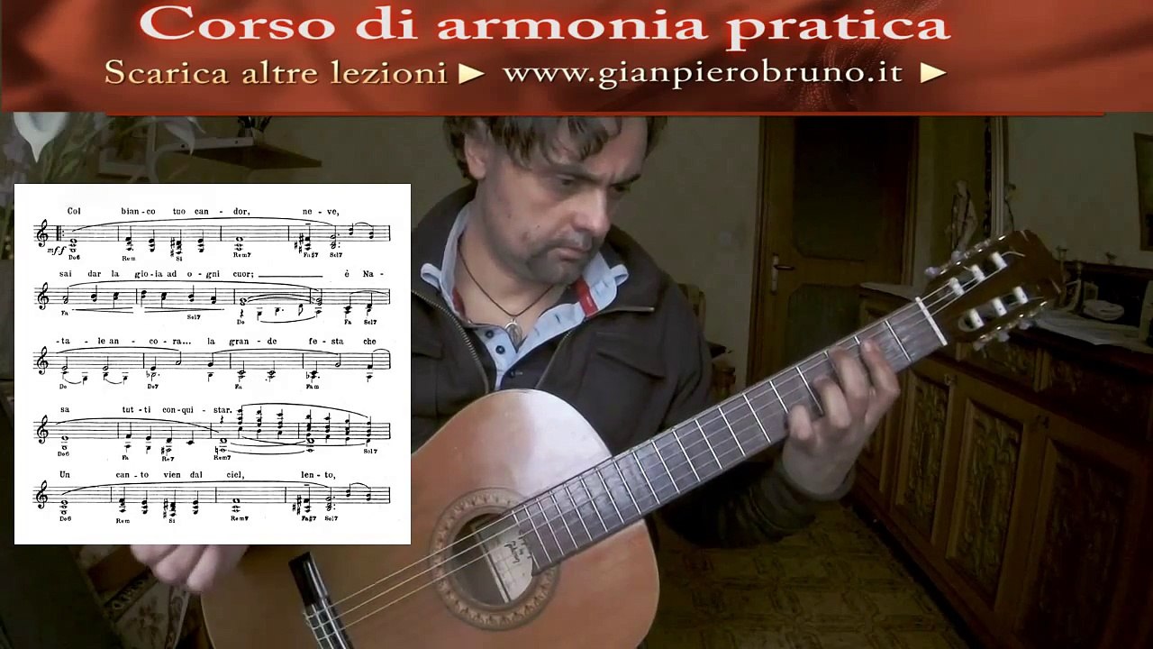 Bianco Natale - (White Christmas) lezione armonia arrangiamento per chitarra