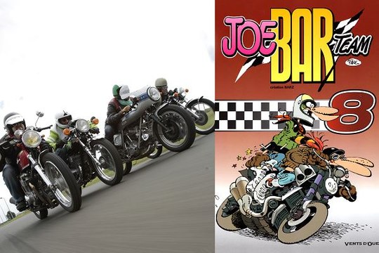 ESSAI JOE BAR TEAM : On a taxé les motos de la BD !