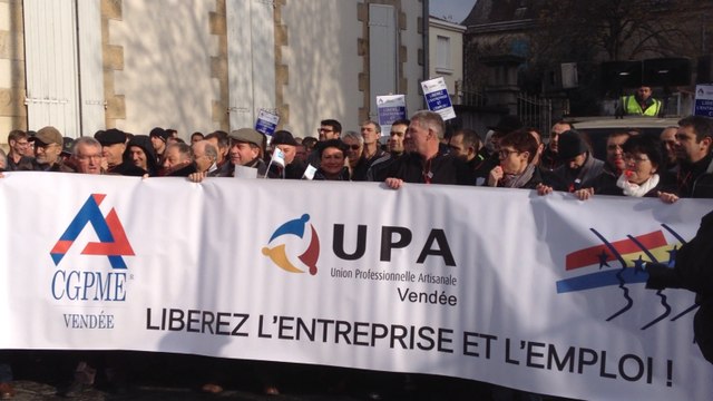 Les patrons vendéens manifestent