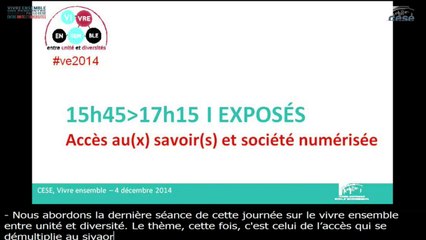 4 - Accès au(x) savoir(s) et société numérique - VE2014 - cese
