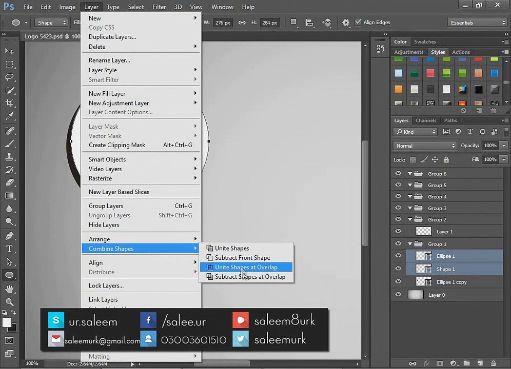 7 logos,, Speed art Adobe Photoshop Designer saleem ur